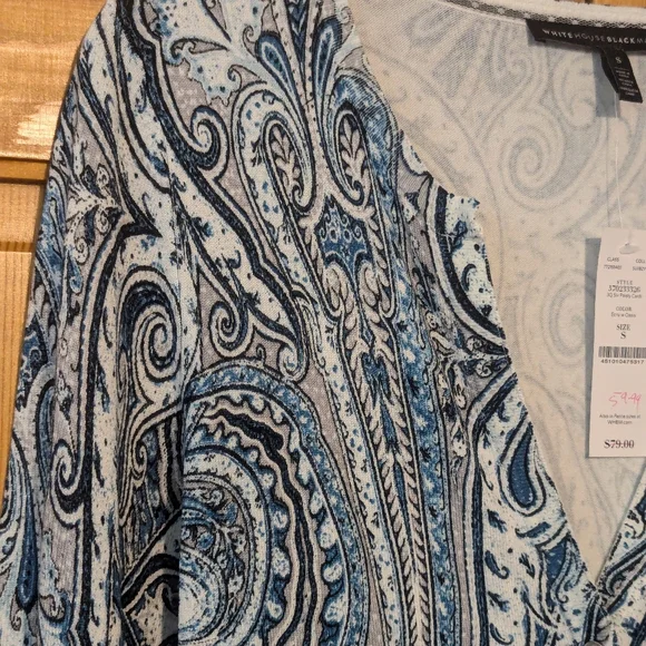 White House Black Market Paisley Cardigan - Picture 4 of 12